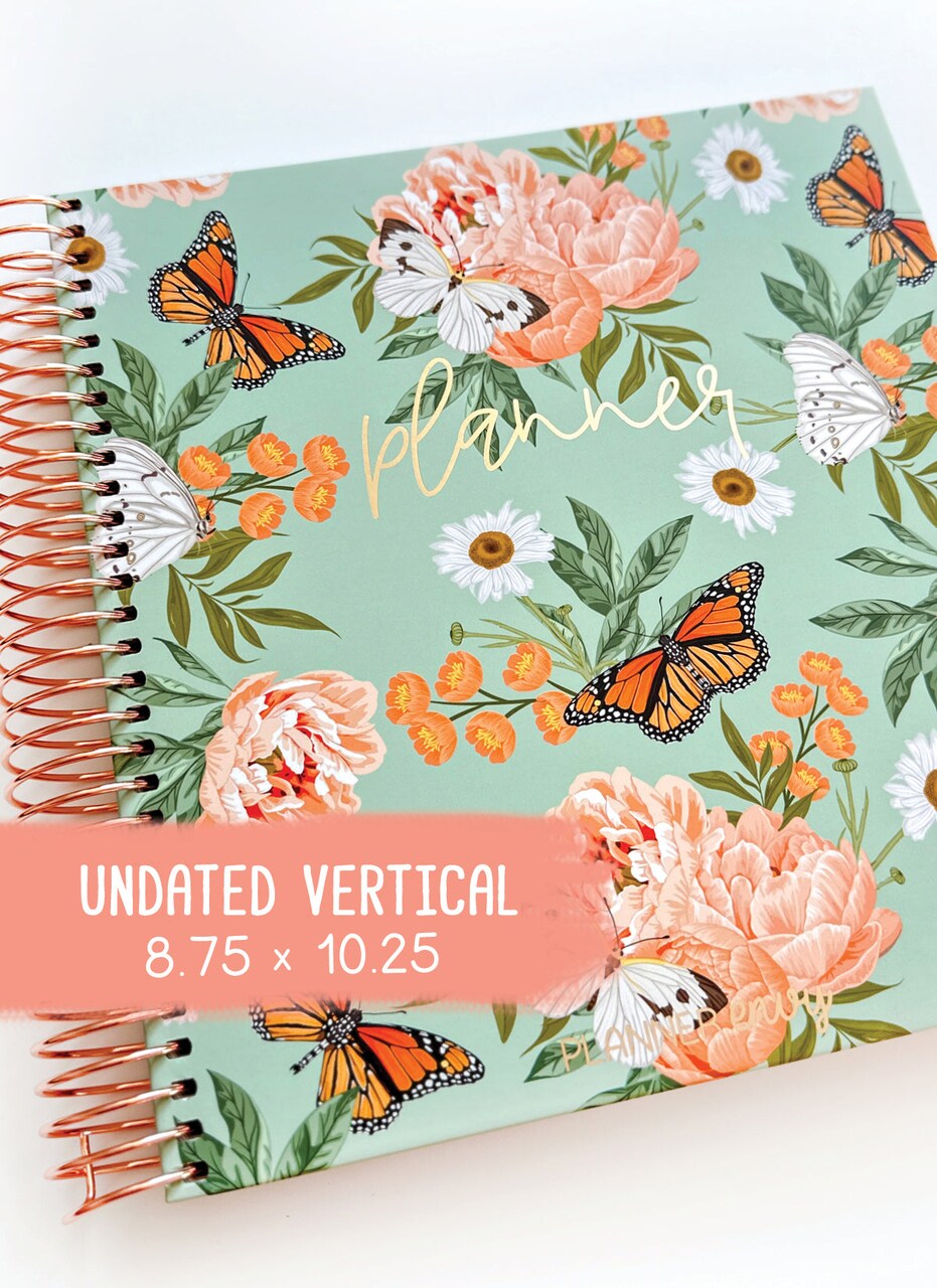 Undated Planner - Vertical Layout, Spiral Bound - "Enchanted" (#1205)